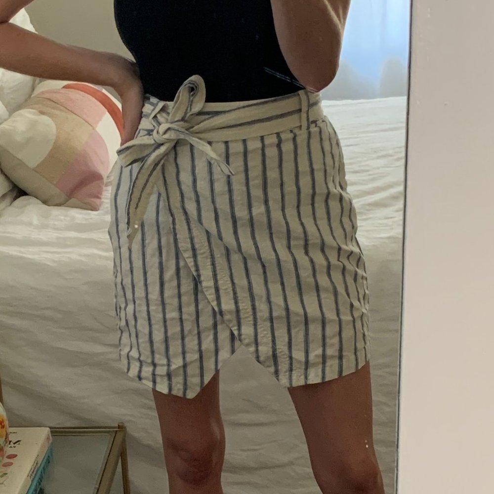 MADEWELL Linen Striped Skirt 00
